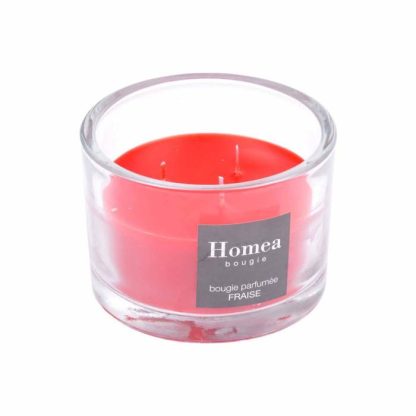 Bougie Parfumée | Bougie Verrine Parfumée "Essentiel" 12cm Fraise Bougie Parfumée Bougie Parfumée