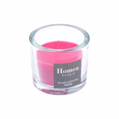 Bougie Parfumée | Bougie Verrine Parfumée "Essentiel" 9cm Rose Bougie Parfumée Bougie Parfumée