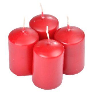 Bougie Parfumée | Lot de 4 Bougies Parfumées "Essentiel" 6cm Fruits Rouges Bougie Parfumée Bougie Parfumée