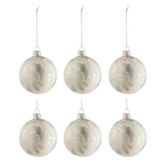 Sujet de Noël | Lot de 2 Nœuds Déco "Légende d’Hiver" 13cm Argent Décoration de Noël Argent