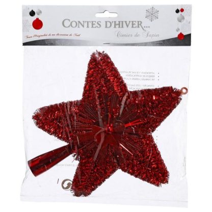 Cimier de Sapin | Cimier pour Sapin de Noël "Colorama" 23cm Rouge Cimier de Sapin Cimier de Sapin