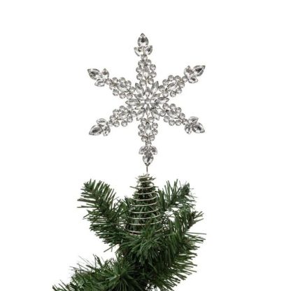 Cimier de Sapin | Cimier Sapin Déco "Strass" 27cm Argent Cimier de Sapin Argent