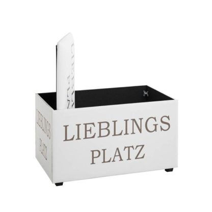 Coffre & Malle de Rangement | Coffre de Rangement "Lieblings Platz" 65cm Blanc Boîtes & Rangements Blanc