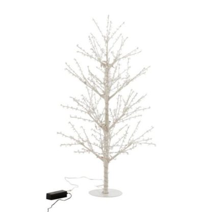 Décoration Lumineuse | Statuette Déco à Led "Arbre Nu Perles" 125cm Blanc Décoration de Noël Blanc