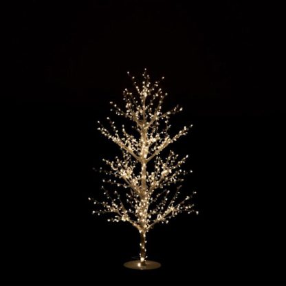 Décoration Lumineuse | Statuette Déco à Led "Arbre Nu Perles" 125cm Blanc Décoration de Noël Blanc