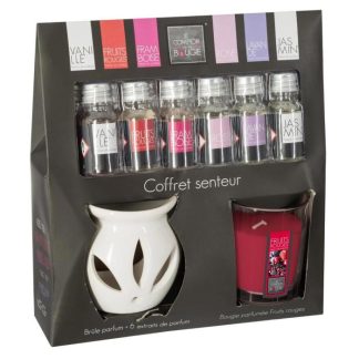 Diffuseur de Parfum | Coffret Senteur 8 Pièces "Bien-être" 23cm Fruit Rouge Bougies & Senteurs Diffuseur de Parfum