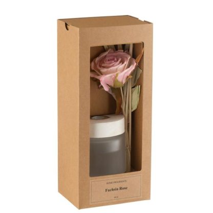 Diffuseur de Parfum | Diffuseur de Parfum en Verre "Fleur" 100ml Rose Bougies & Senteurs Diffuseur de Parfum