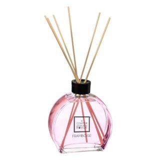 Diffuseur de Parfum | Diffuseur de Parfum & 6 Bâtonnets "Haly" 50ml Framboise Bougies & Senteurs Diffuseur de Parfum