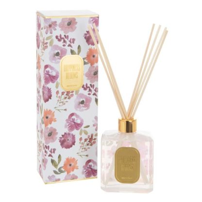 Diffuseur de Parfum | Diffuseur de Parfum "Happiness Blooms" 180ml Mimosa & Rose Bougies & Senteurs Diffuseur de Parfum