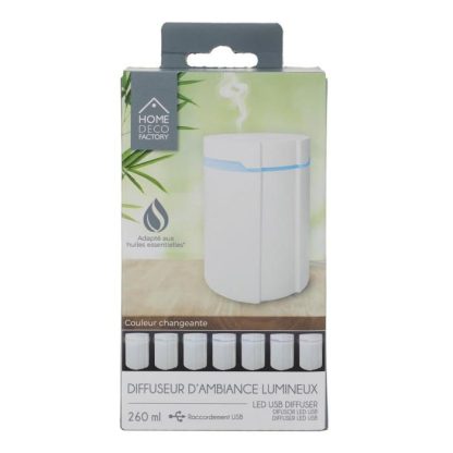 Diffuseur de Parfum | Diffuseur d’Huile Essentielle USB "Led" 260ml Blanc Bougies & Senteurs Blanc