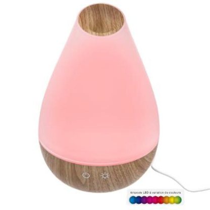 Diffuseur de Parfum | Diffuseur d’Huiles Essentielles LED 22cm Blanc Bougies & Senteurs Blanc