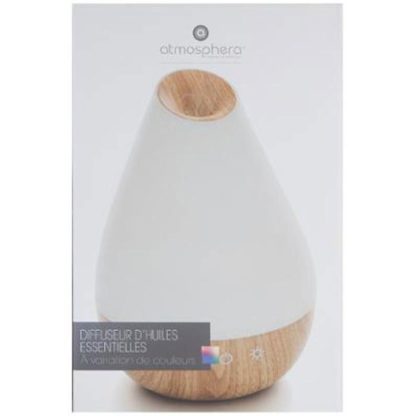 Diffuseur de Parfum | Diffuseur d’Huiles Essentielles LED 22cm Blanc Bougies & Senteurs Blanc