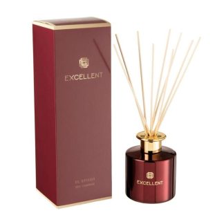 Diffuseur de Parfum | Huile Parfumée "Excellent" 27cm Rose Champagne Rouge Bougies & Senteurs Diffuseur de Parfum