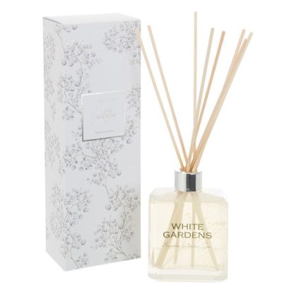 Diffuseur de Parfum | Huile Parfumée "White Gardens" 180ml Sapphire Amber Tea Bougies & Senteurs Blanc