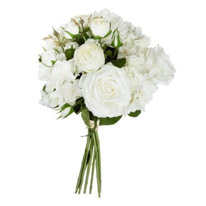 Fleur Artificielle | Bouquet de Fleurs "18 Pièces" 60cm Blanc Fleur Artificielle Blanc