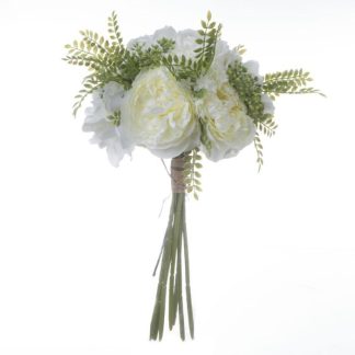 Fleur Artificielle | Bouquet de Fleurs 35cm Blanc Fleur Artificielle Blanc