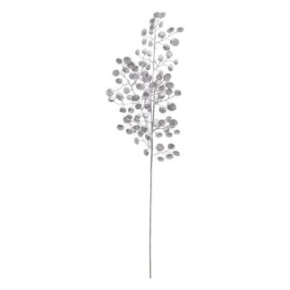 Fleur Artificielle | Branche de Fleurs "Souffle Polaire" 75cm Argent Fleur Artificielle Argent