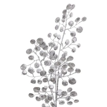 Fleur Artificielle | Branche de Fleurs "Souffle Polaire" 75cm Argent Fleur Artificielle Argent