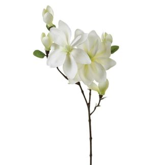 Fleur Artificielle | Fleur Artificielle "Magnolia" 83cm Blanc Fleur Artificielle Blanc