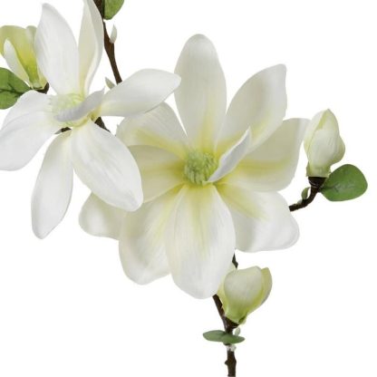 Fleur Artificielle | Fleur Artificielle "Magnolia" 83cm Blanc Fleur Artificielle Blanc