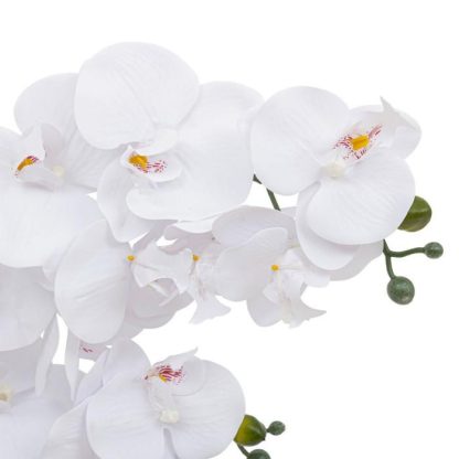 Fleur Artificielle | Orchidée Artificielle en Pot "Riva" 60cm Blanc Fleur Artificielle Blanc