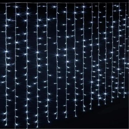 Guirlande Lumineuse de Noël | Rideau Lumineux Led "20 Tombées" 200cm Blanc Froid Décoration de Noël BlancFroid