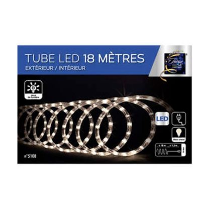 Guirlande Lumineuse de Noël | Tube Lumineux Led "Extérieur" 18m Blanc Chaud Décoration de Noël Blanc Chaud