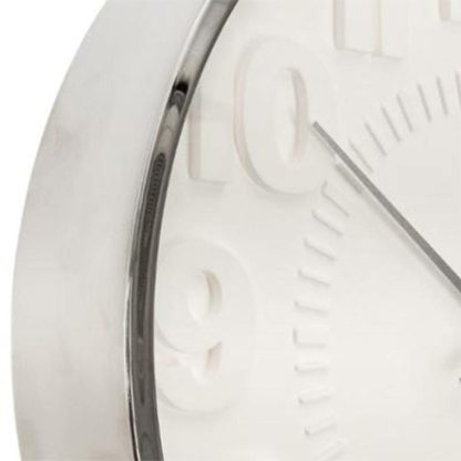 Horloge Murale | Horloge Murale "Contemporain" 40cm Argent Horloge Murale Argent & Blanc