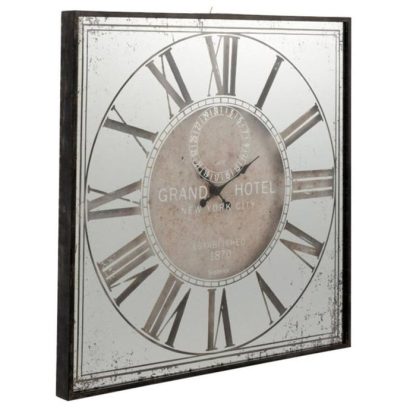 Horloge Murale | Horloge Murale Déco "Hôtel" 99cm Gris Horloge Murale Gris