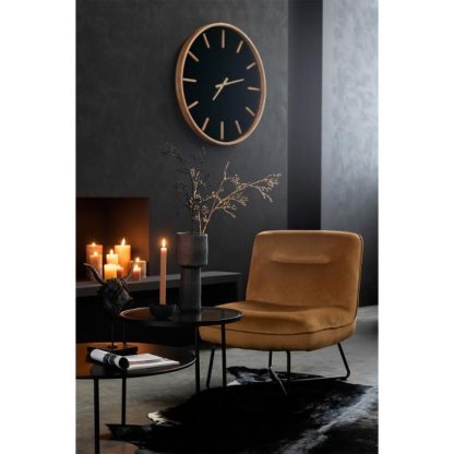 Horloge Murale | Horloge Murale Design "Creva" 60cm Marron & Noir Horloge Murale Horloge Murale