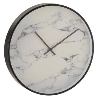 Horloge Murale | Horloge Murale Design "Marbre" 40cm Noir Horloge Murale Horloge Murale