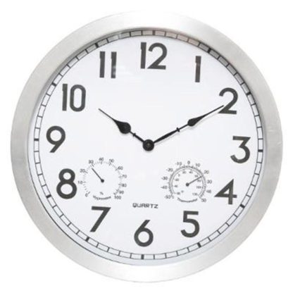 Horloge Murale | Horloge Murale Design "Outdoor" 40cm Argent Horloge Murale Argent