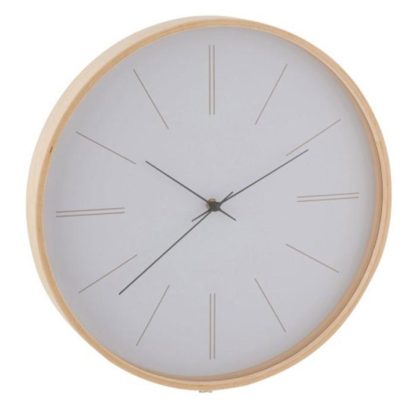 Horloge Murale | Horloge Murale en Bois "Chris" 40cm Naturel Horloge Murale Horloge Murale