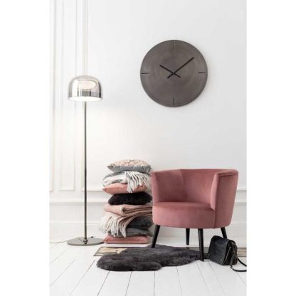 Horloge Murale | Horloge Murale en Métal Design "Mat" 50cm Gris Horloge Murale Gris