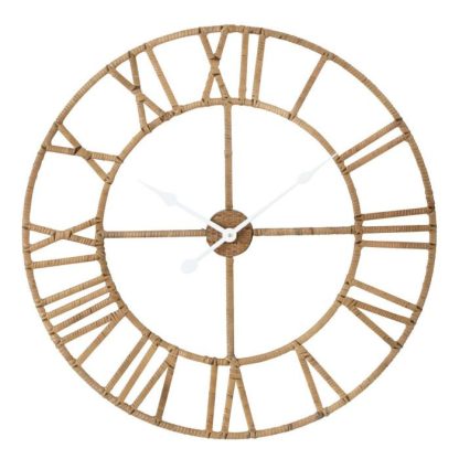 Horloge Murale | Horloge Murale en Rotin "Roman" 70cm Naturel Horloge Murale Horloge Murale