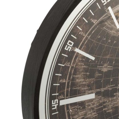 Horloge Murale | Horloge Murale "Mappemonde" 80cm Or & Noir Horloge Murale Horloge Murale