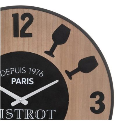 Horloge Murale | Horloge Murale Vintage "Lais" 57cm Naturel & Noir Horloge Murale Horloge Murale