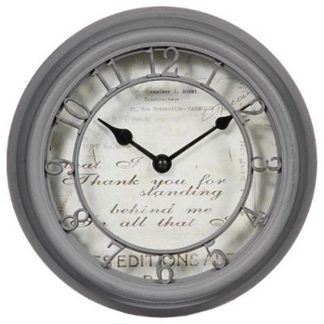 Horloge Murale | Pendule Murale "Romance" 21cm Gris Horloge Murale Horloge Murale