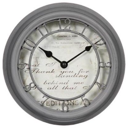 Horloge Murale | Pendule Murale "Romance" 21cm Gris Horloge Murale Horloge Murale