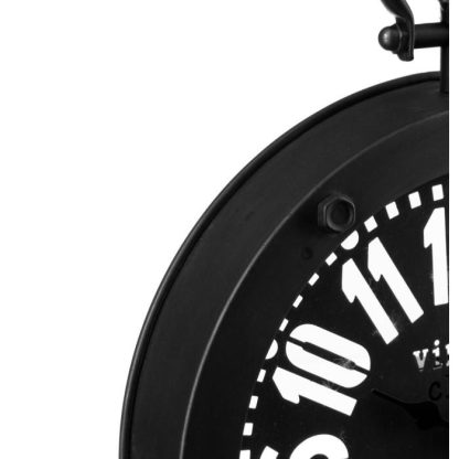 Horloge Murale | Pendule Rétro en Métal "Gousset" 24cm Noir & Blanc Horloge Murale Horloge Murale