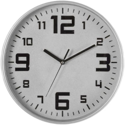 Horloge Murale | Pendule "Silence" 30cm Argent Horloge Murale Argent