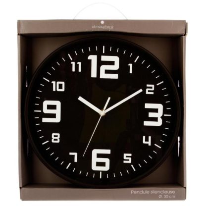 Horloge Murale | Pendule "Silence" 30cm Noir Horloge Murale Horloge Murale