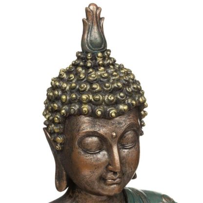 Jardin Zen & Bouddha | Bouddha Vintage "Anju" 43cm Bleu & Bronze Accessoires Déco Bleu & Bronze