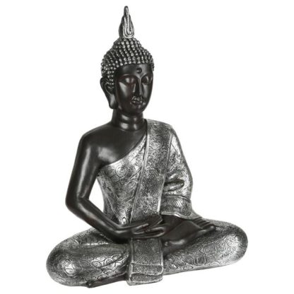 Jardin Zen & Bouddha | Statue Déco "Bouddha" 62cm Naturel & Argent Jardin Zen & Bouddha