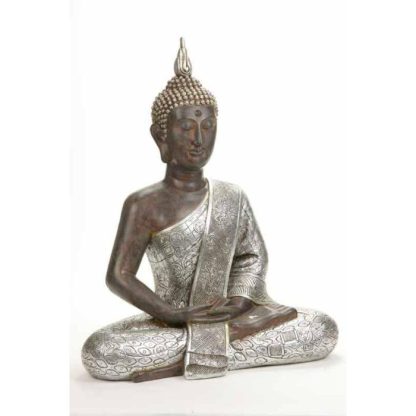 Jardin Zen & Bouddha | Statue Déco "Bouddha" 62cm Naturel & Argent Jardin Zen & Bouddha