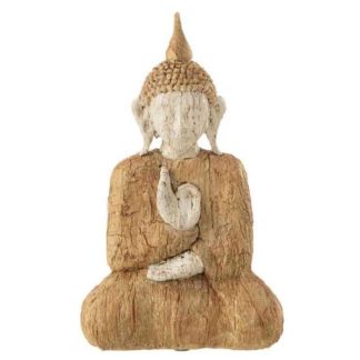 Jardin Zen & Bouddha | Statuette Déco "Bouddha Assis" 26cm Beige Accessoires Déco Beige