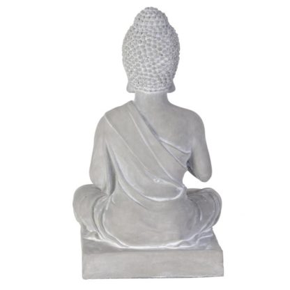 Jardin Zen & Bouddha | Statuette Déco "Bouddha Assis" 27cm Gris Accessoires Déco Gris