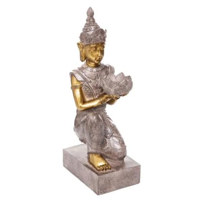 Jardin Zen & Bouddha | Bouddha & Photophore "Vintage" 45cm Marron Accessoires Déco Jardin Zen & Bouddha