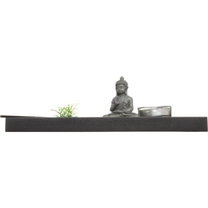 Jardin Zen & Bouddha | Jardin Zen Bouddha "Ying Yang" 23cm Noir Accessoires Déco Jardin Zen & Bouddha