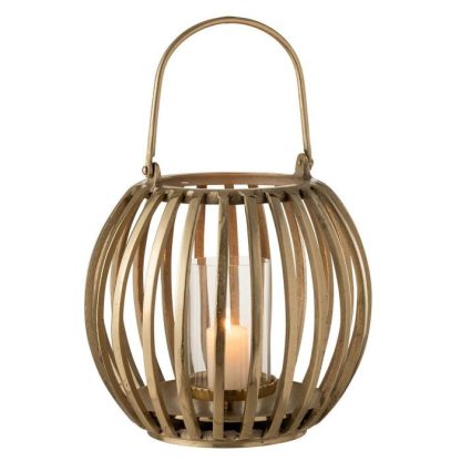 Lanterne | Lanterne Boule Design "Aluminium" 35cm Or Bougies & Senteurs Lanterne